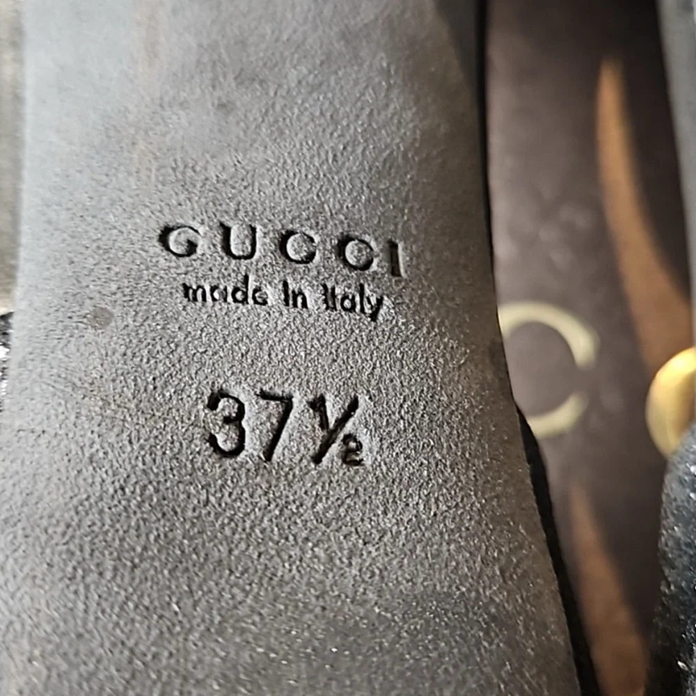 Gucci Horsebit Heels Black Glitter
w/ Box + Dustbag + Taps [EU 37.5, US 7.5] - Picture 7 of 7